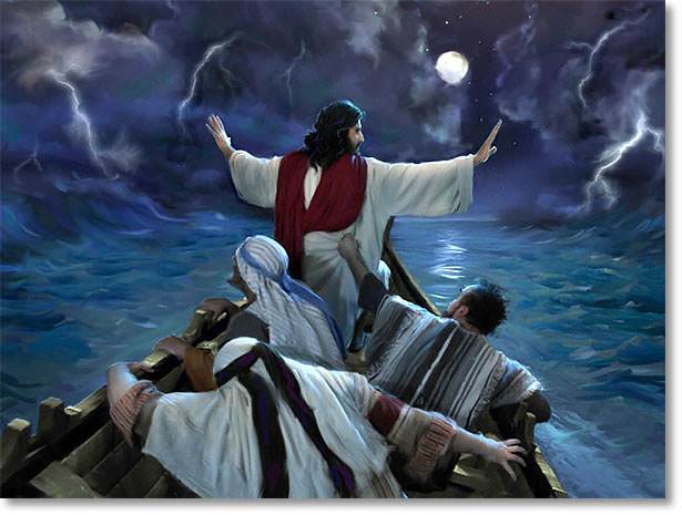 Jesús habló al viento, y a las olas diciendo: "Calla, enmudece".