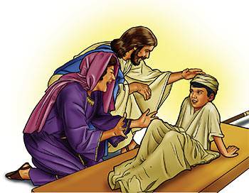Jesús le dijo a la mujer: “No llores” (graphic by Stephen Bates)