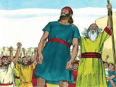 Comme les Israélites regardaient autour d’eux, ils ont vu un jeune homme appelé Saül.