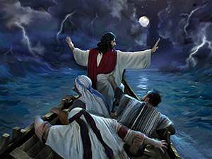 Jésus a calmé le vent et la mer