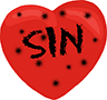 The spots in this heart stand for sin