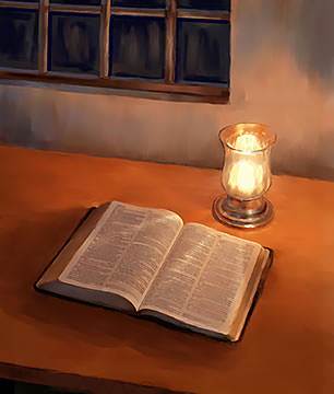 They did have Bibles and we all sat around the kitchen table with an oil lamp, listening to the Bible stories