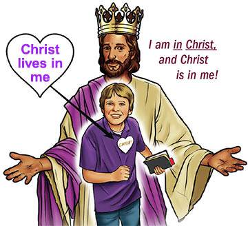 Christ lives in me (illustration by Stephen Bates)