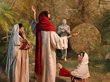 Jesus said, "Lazarus, come forth!" Lazarus came walking out of the tomb