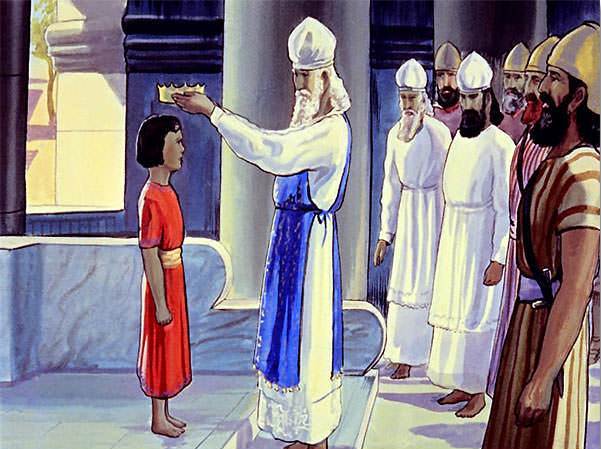 little prince Joash was crowned King of Judah