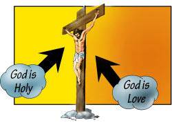 Because God is holy and just, He must punish sin. Because He is love, He gave His Son to die in our place.