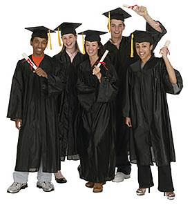 group of high school graduates