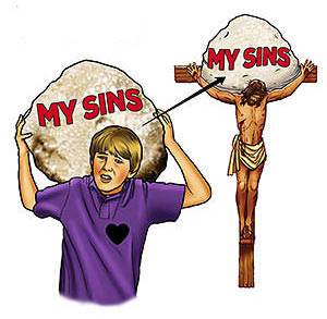 my sins were laid on Christ at the cross