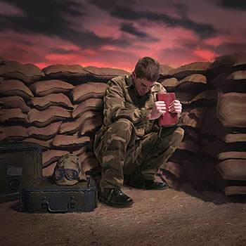 Guy with his Bible is like a well-equipped soldier