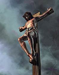Jesus died on the cross, God's perfect example of agape love