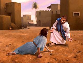 Jesus and the woman caught in adultery