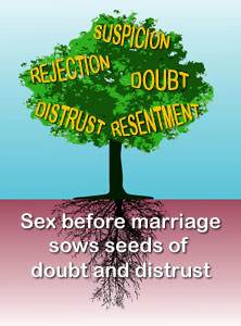 Sex before marriage sows seeds of doubt and mistrust