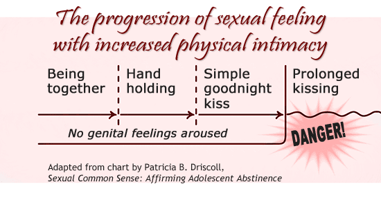 The progression of sexual feeling with increased physical intimacy