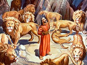 Daniel was thrown into the den of lions